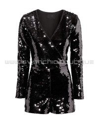 Sequined playsuit